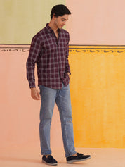 Checked Pure Cotton Casual Shirt for Men