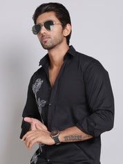 Embroidered Cotton Casual Shirt For Men