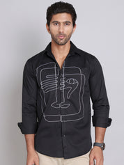 Embroidered Cotton Casual Shirt For Men