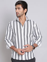 Striped Cotton Casual Shirt For Men