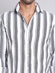 Striped Cotton Casual Shirt For Men