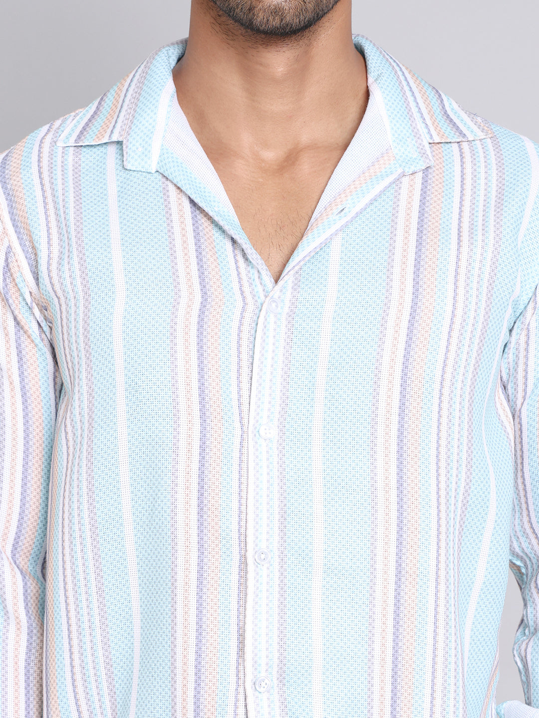 Striped Cotton Casual Shirt For Men