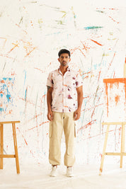 Red Cotton Shirt Texture - Made in India