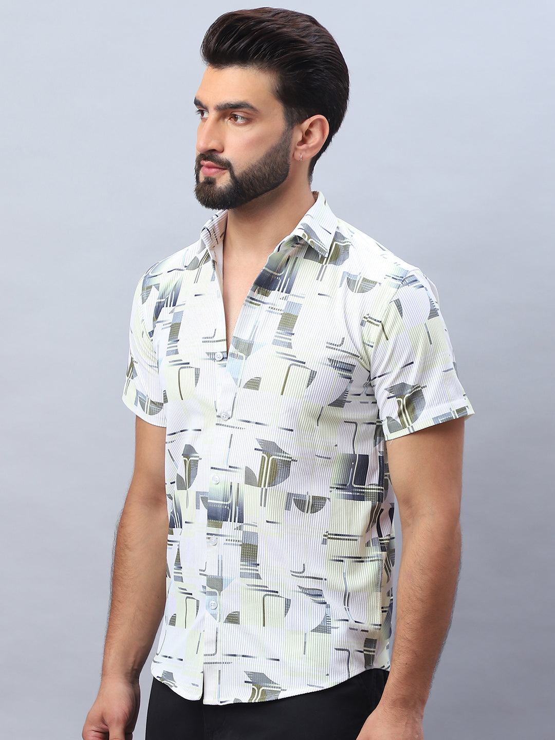 Men's Printed Shirt in  - Side Profile