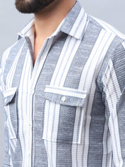 Striped Cotton Casual Shirt for Men