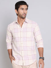 Checked Cotton Casual Shirt For Men