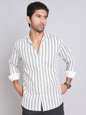 Stripes Cotton Regular Fit Men's Casual Shirt