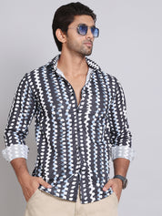 Printed Cotton Regular Fit Casual Shirt For Men