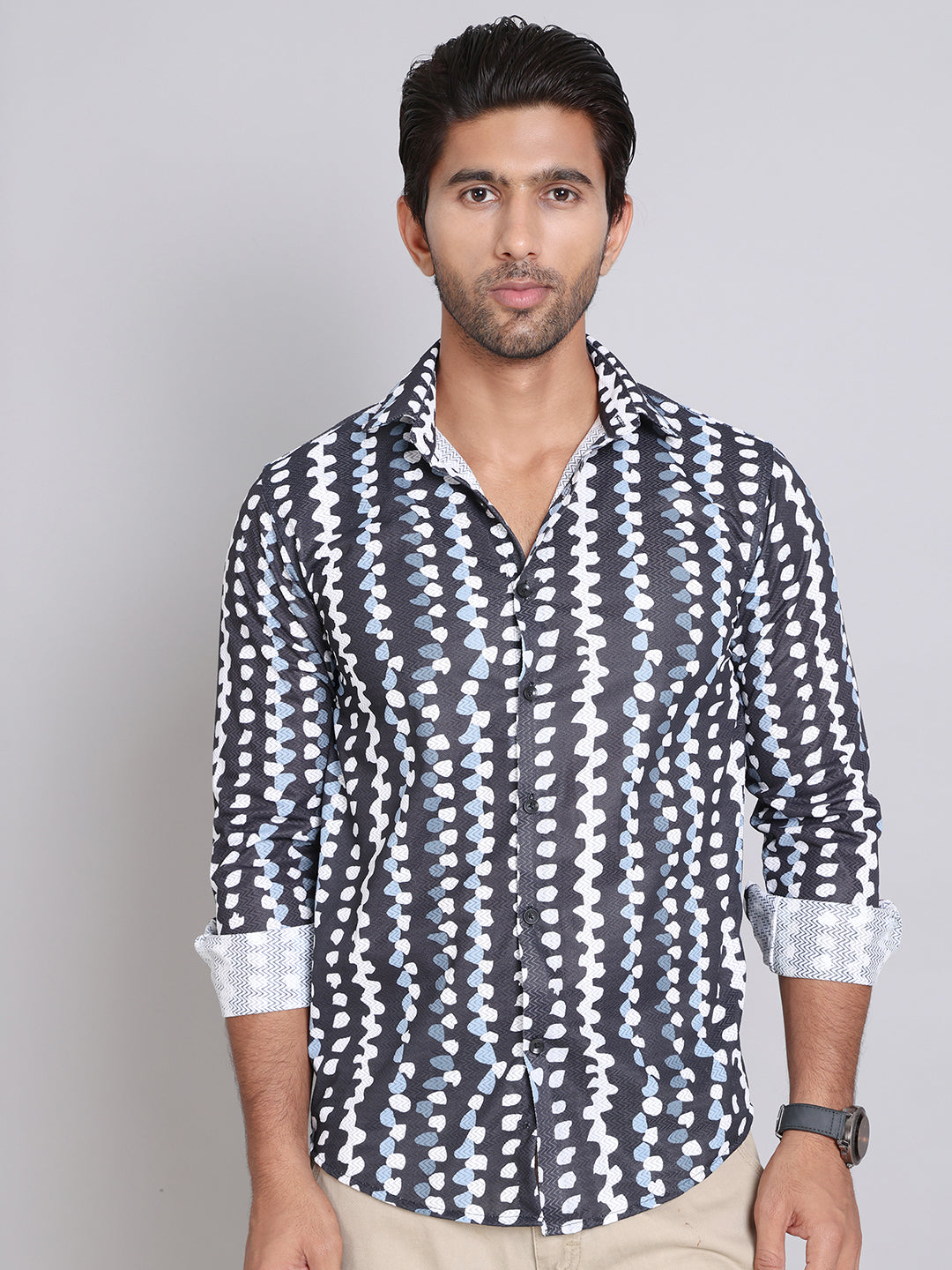 Printed Cotton Regular Fit Casual Shirt For Men