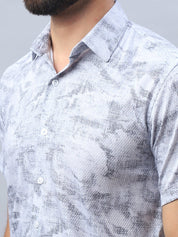 Abstract Printed Casual Shirt for Men - SF_984Light-Grey_S