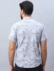 Abstract Printed Casual Shirt for Men - SF_984Light-Grey_S