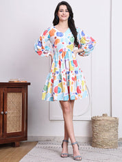 Abstract Printed Deress for Women - JND_1041Multi_XS