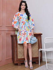 Abstract Printed Deress for Women - JND_1041Multi_XS