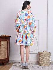 Abstract Printed Deress for Women - JND_1041Multi_XS