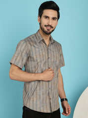 Beige Printed Party Shirt for Men - SF_914Beige_S