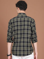 Black Checked Cotton Shirt for Men - SF_9030Black_S