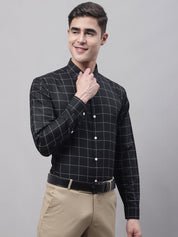 Black Checked Cotton Shirt for Men - SF_742Black_S