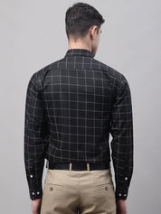 Black Checked Cotton Shirt for Men - SF_742Black_S