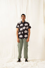 Black Printed Party Shirt for Men - SF_934Black_S