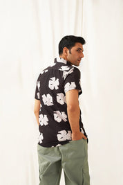 Black Printed Party Shirt for Men - SF_934Black_S