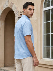 Blue Cotton Casual Shirt For Men - SF_783Blue_S