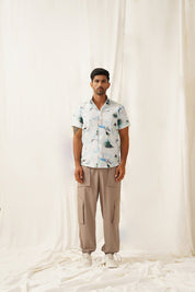 Blue Printed Party Shirt for Men - SF_934Sky_S
