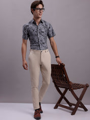 Charcoal Printed Party Shirt for Men - SF_885Charcoal_S