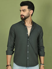 Charcoal Solid Cotton Formal Shirt for Men - SF_9050Charcoal_S
