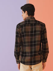 Checked Casual Shirt for Men - SF_9014Brown_S