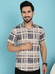 Checked Casual Shirt - SF_915Grey_S