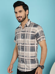 Checked Casual Shirt - SF_915Grey_S