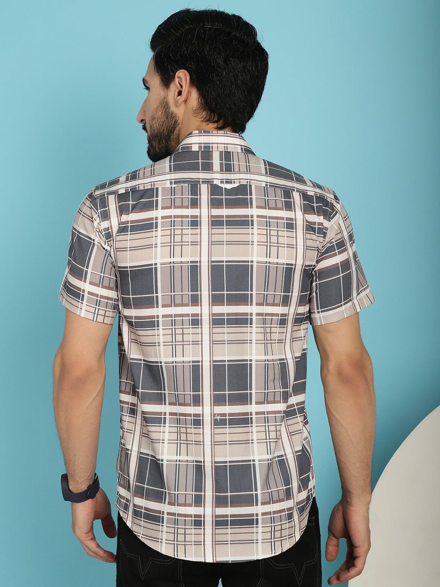 Checked Casual Shirt - SF_915Grey_S