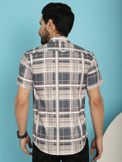 Checked Casual Shirt - SF_915Grey_S