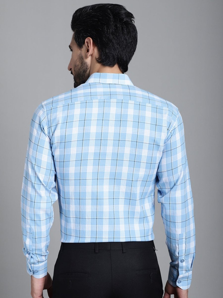 Checked Formal Shirt - SF_902Sky_S