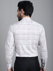 Checked Formal Shirt - SF_910Cream_S