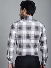 Checked Formal Shirt - SF_911Grey_S