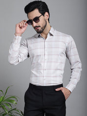 Checked Formal Shirt - SF_910Cream_S