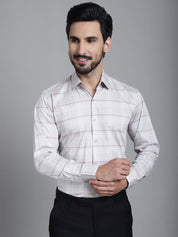 Checked Formal Shirt - SF_910Cream_S