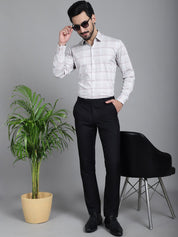 Checked Formal Shirt - SF_910Cream_S