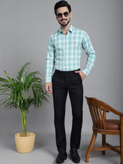 Checked Formal Shirt - SF_902Green_S