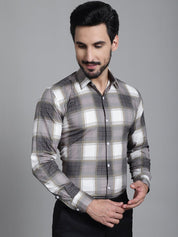 Checked Formal Shirt - SF_911Brown_S