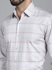 Checked Formal Shirt - SF_910Cream_S