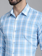 Checked Formal Shirt - SF_902Sky_S