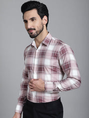 Checked Formal Shirt - SF_911Maroon_S