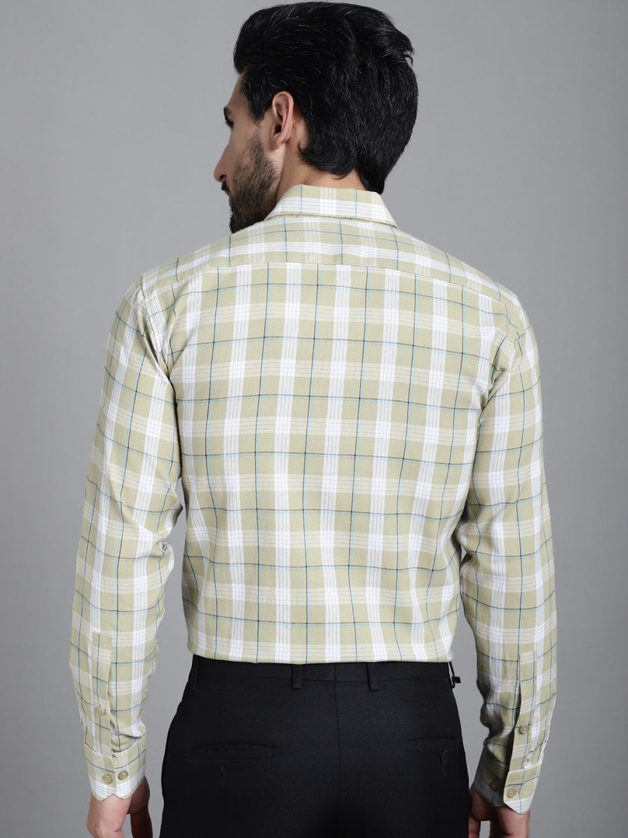 Checked Formal Shirt - SF_902Beige_S