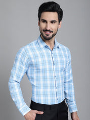Checked Formal Shirt - SF_902Sky_S