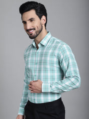 Checked Formal Shirt - SF_902Green_S