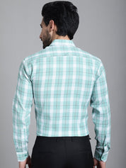 Checked Formal Shirt - SF_902Green_S