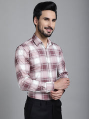 Checked Formal Shirt - SF_911Maroon_S
