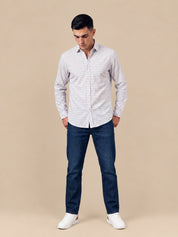 Cotton Blend Classic Striped Casual Shirt - SF_061Blue_S